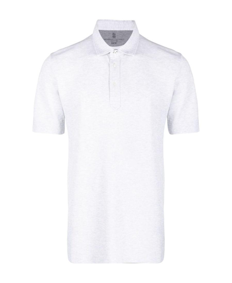 BRUNELLO CUCINELLI Short-sleeve Cotton Polo Shirt In White Product Image