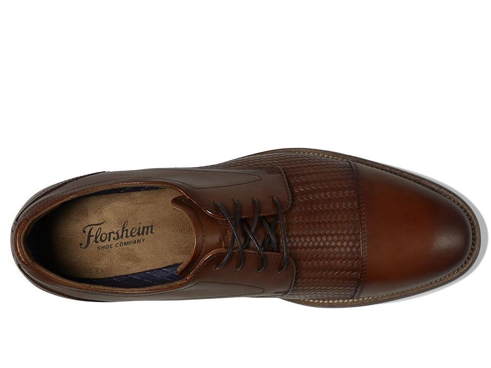 Florsheim Rucci Weave Cap Toe Oxford (Cognac) Men's Lace Up Wing Tip Shoes Product Image