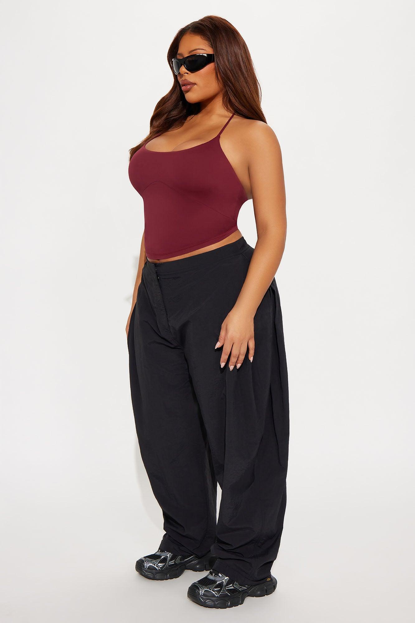 Second Skin Double Lined Cut Out Halter Top - Wine Female Product Image