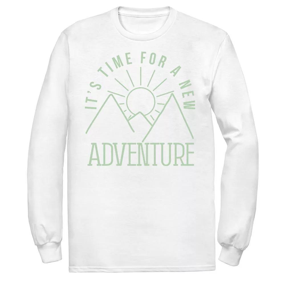 Men's It's Time For A New Adventure Line Art Tee, Size: XL, White Product Image