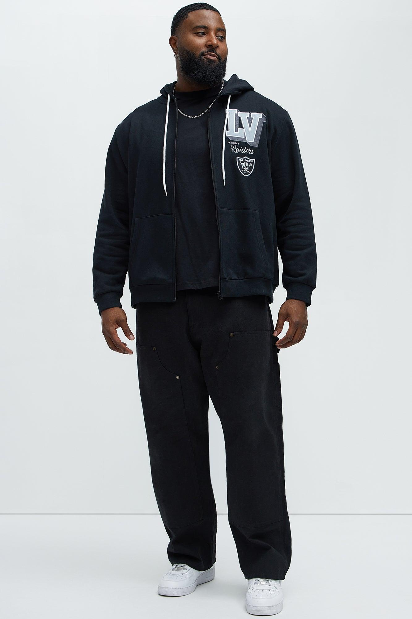 Raiders Bold Zipp Hoodie - Black Male Product Image