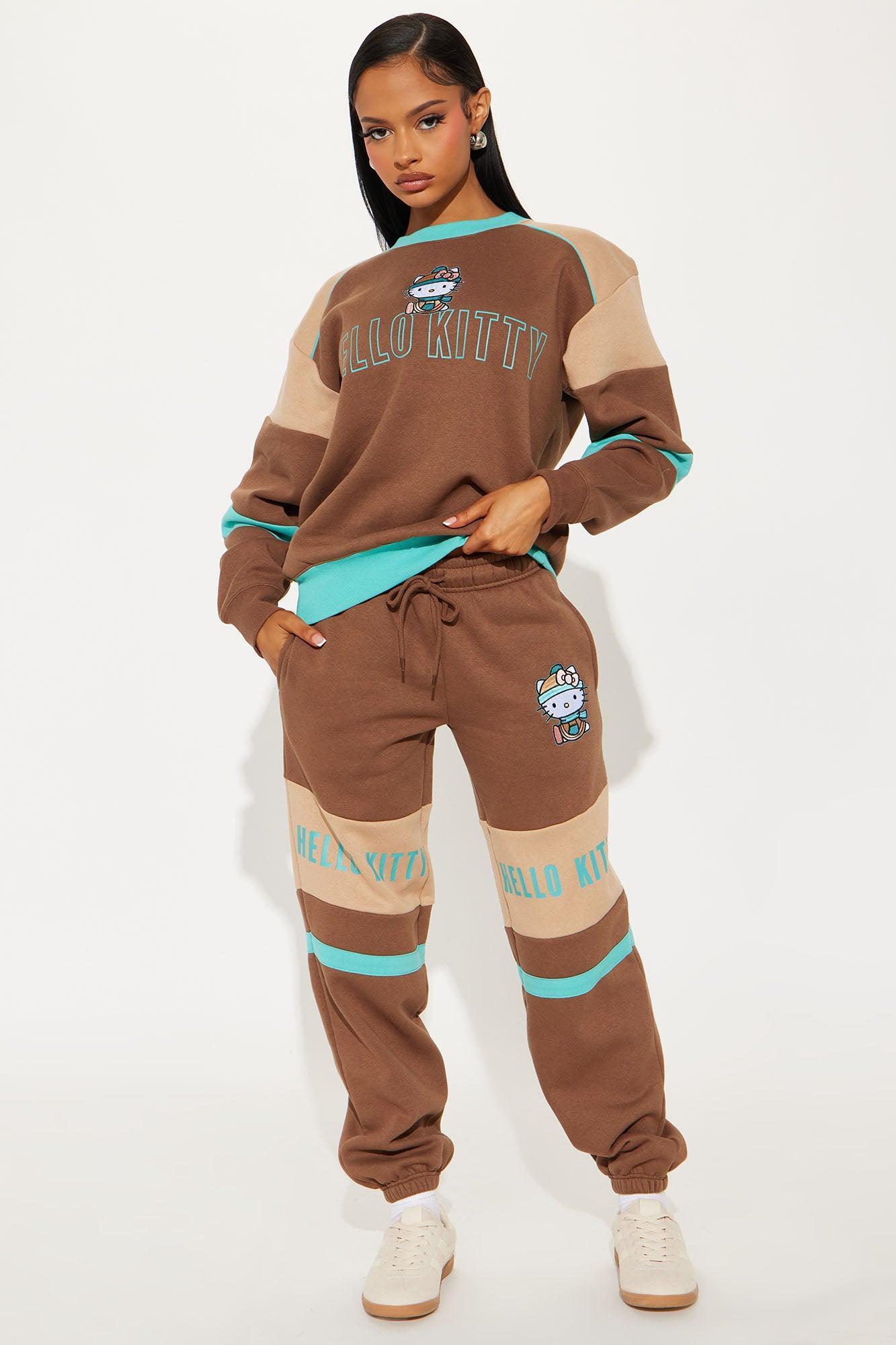 Hello Kitty Color Block Sweatshirt - Brown/combo Product Image