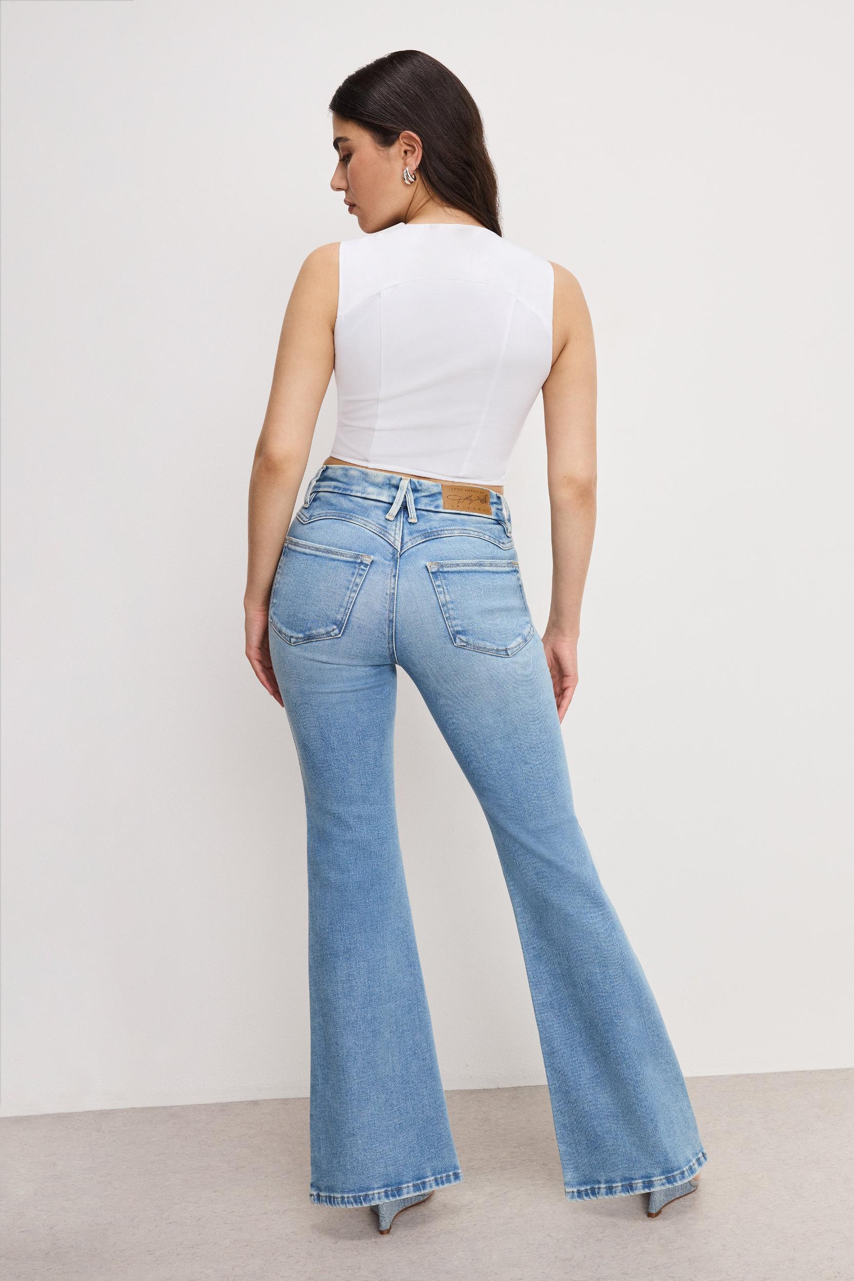 DOLLY JOLEANS PETITE FLARE JEANS | INDIGO1019 Product Image