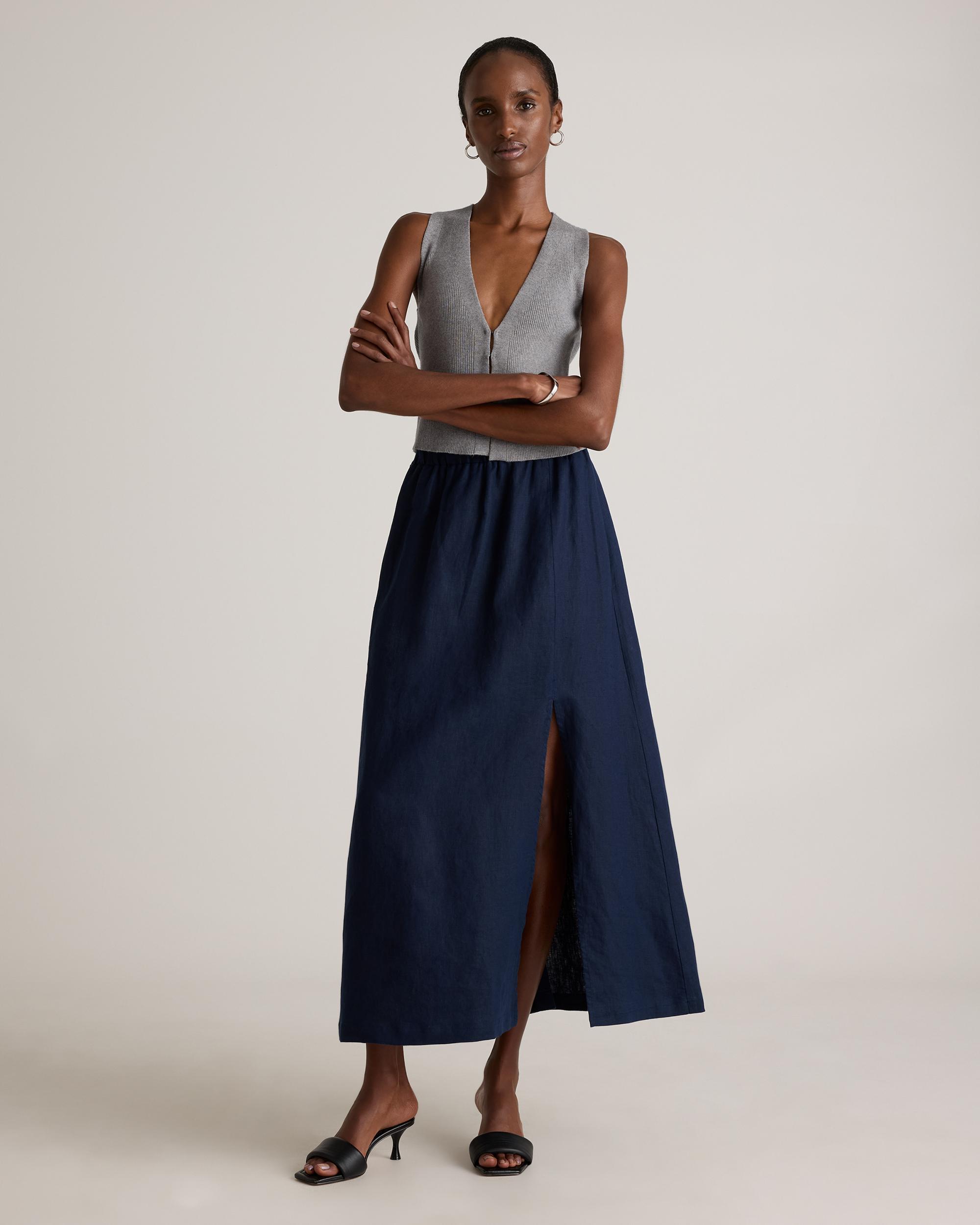 Quince | Women's 100% European Linen Maxi Skirt Size XS Product Image