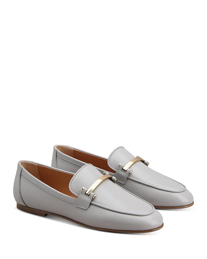Tods Womens Leather Loafer Flats Product Image