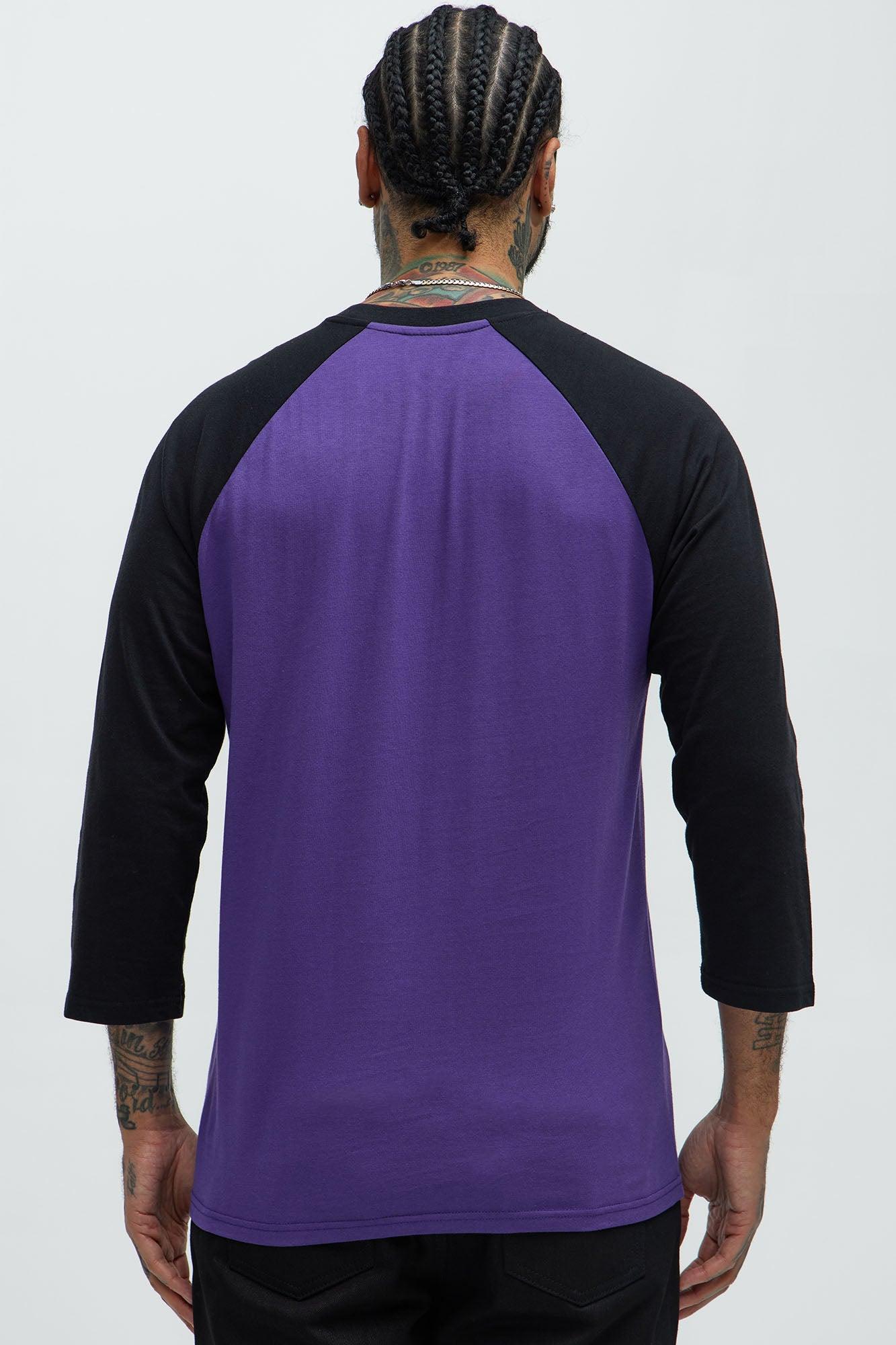 Lakers Fade Away 3/4 Sleeve Tee - Purple Product Image