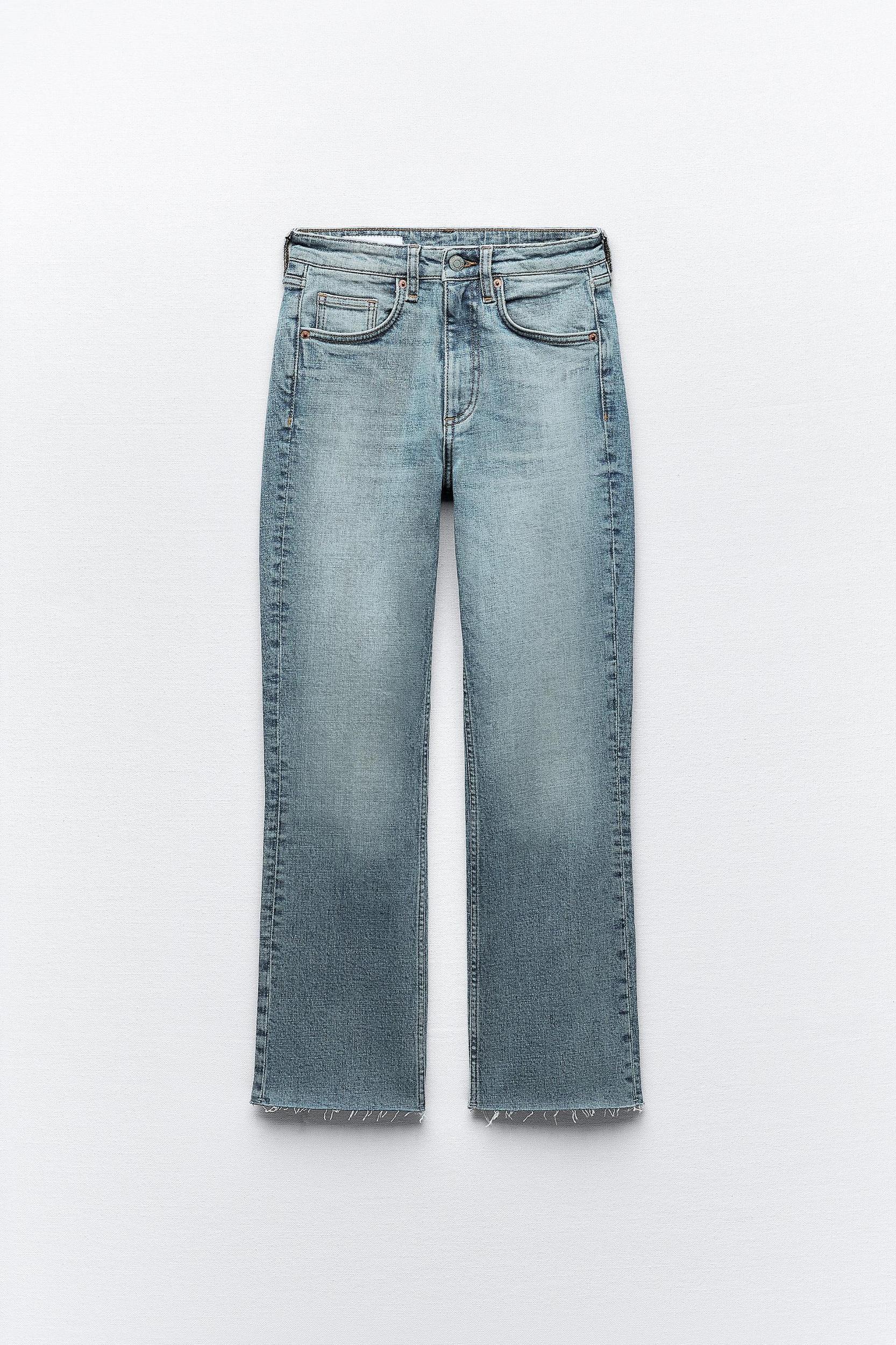 FLARED CROPPED HIGH WAIST TRF JEANS Product Image