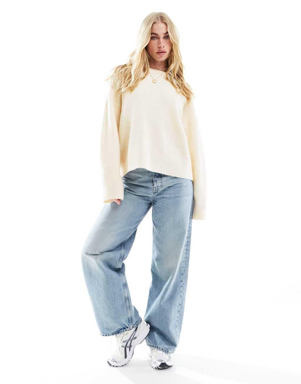 ASOS DESIGN boxy crew neck sweater Product Image