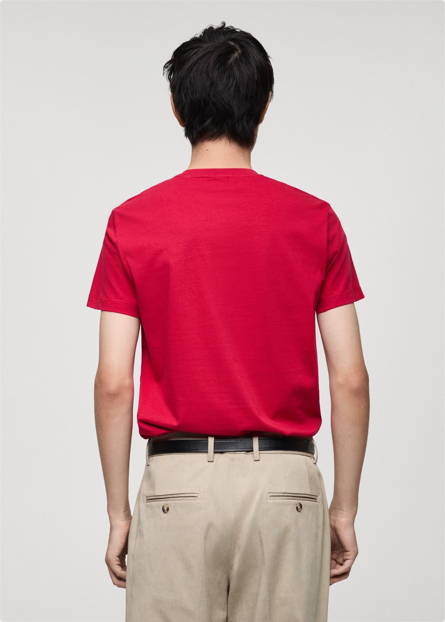 100% cotton slim-fit t-shirt - Men | MANGO USA Product Image