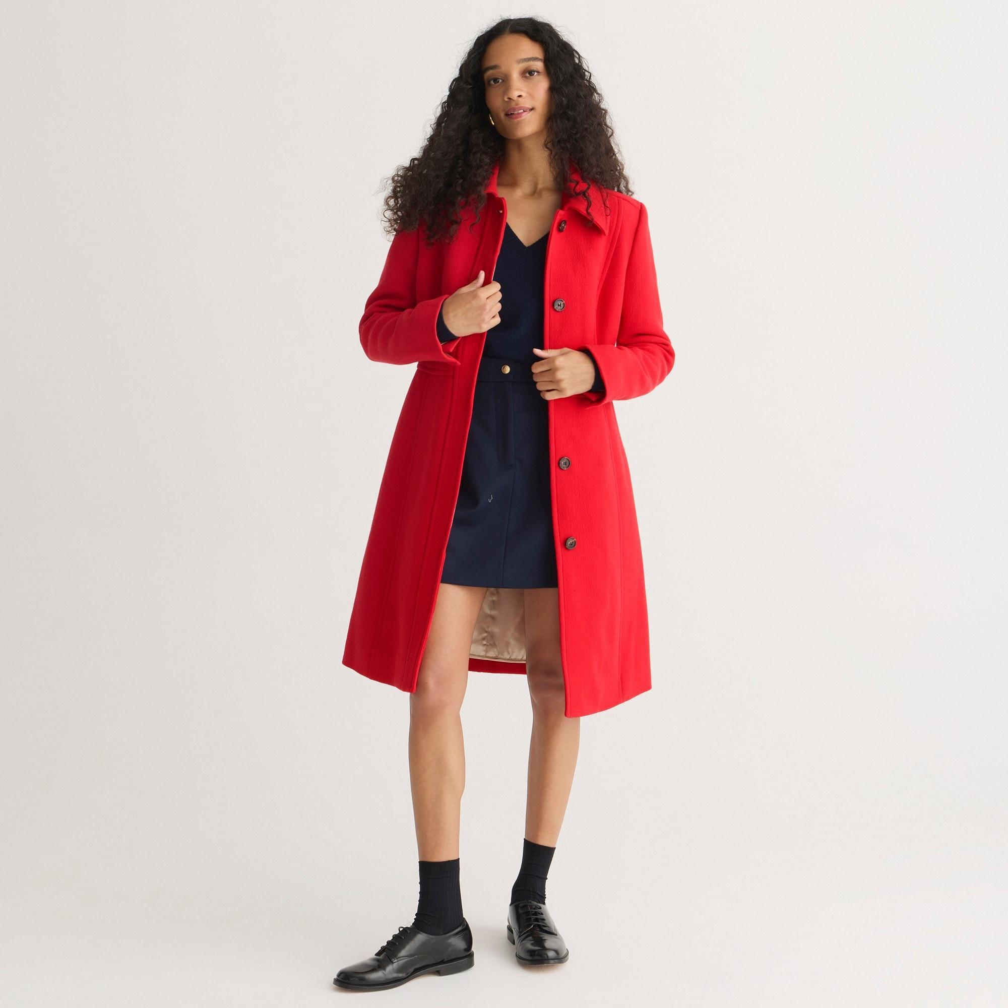New lady day topcoat in Italian double-cloth wool blend Product Image