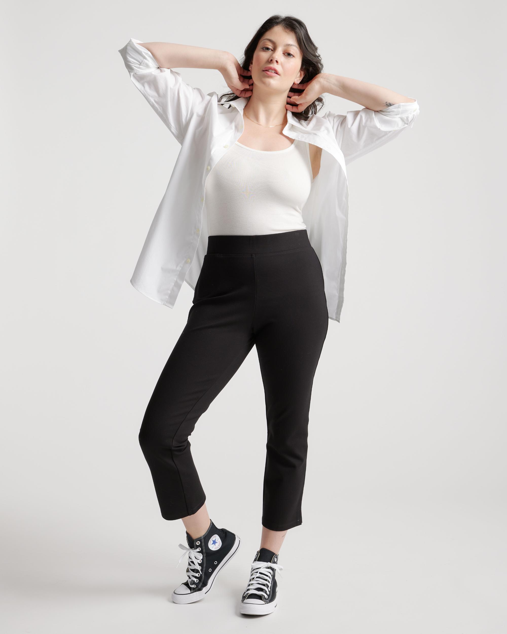 Quince | Women's Ultra-Stretch Ponte Kick Flare Pants Rayon Product Image