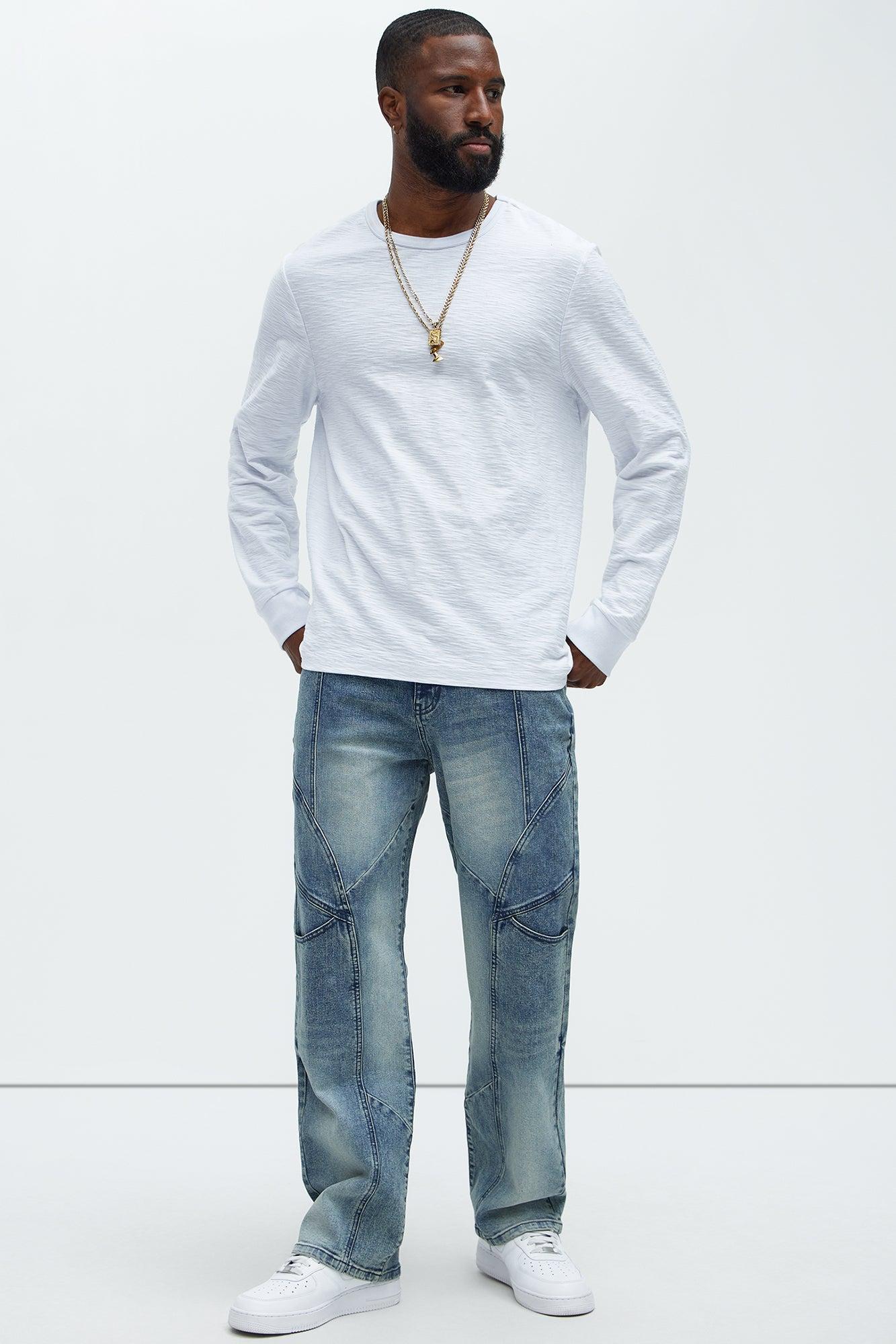 Trent Straight Utility Jeans - Medium Wash Product Image