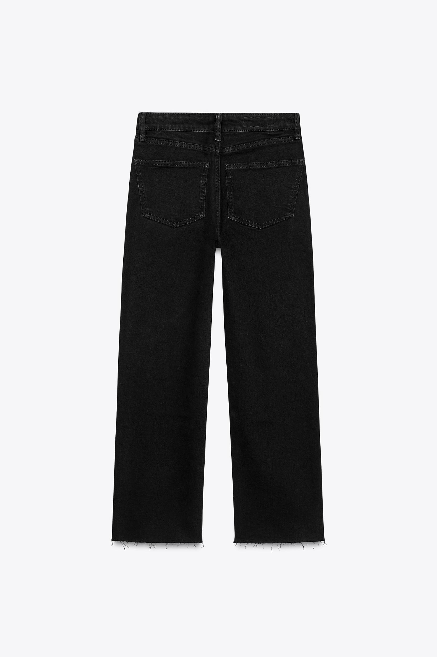 FLARED CROPPED HIGH WAIST TRF JEANS Product Image