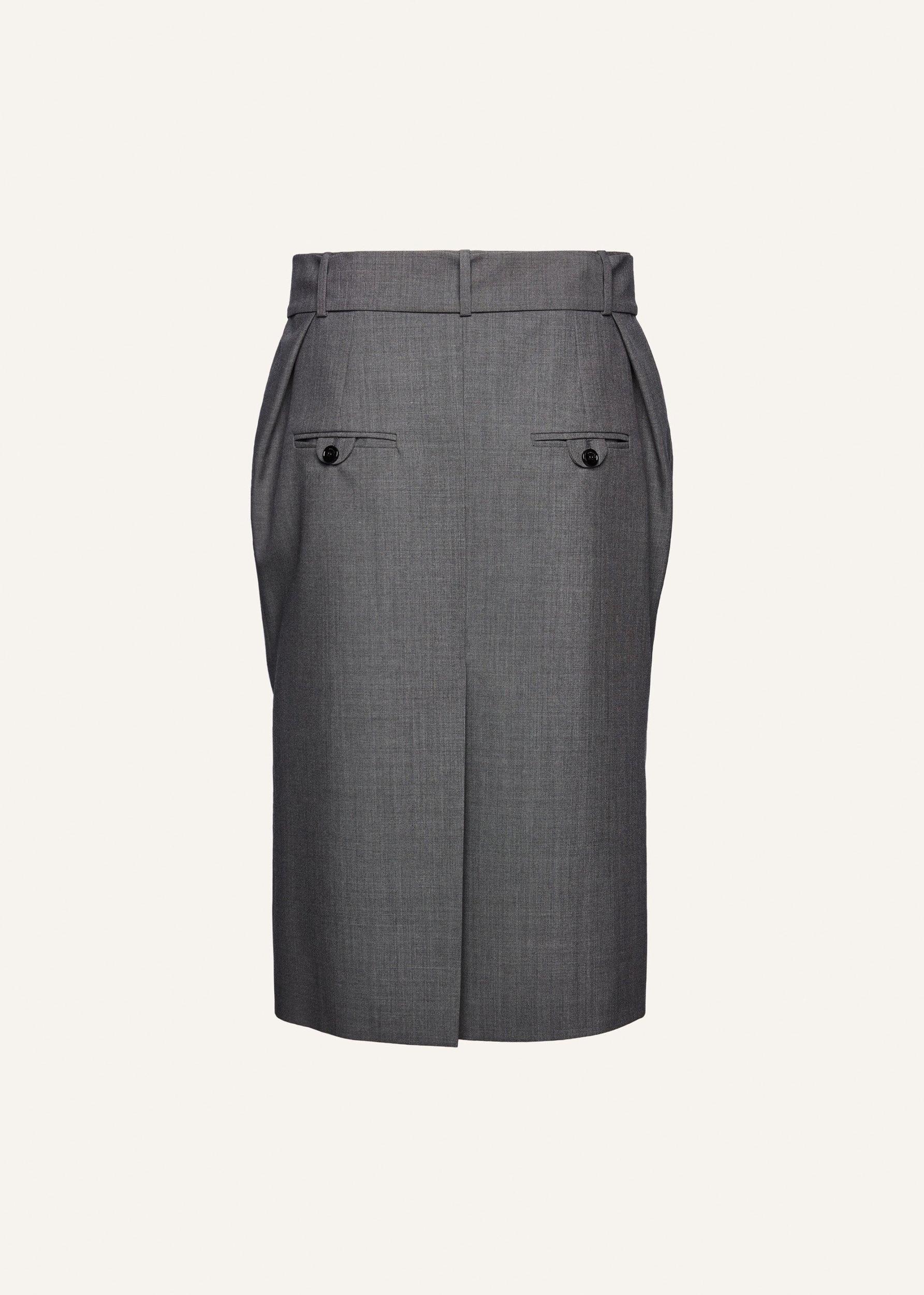 Belted midi skirt in grey Product Image