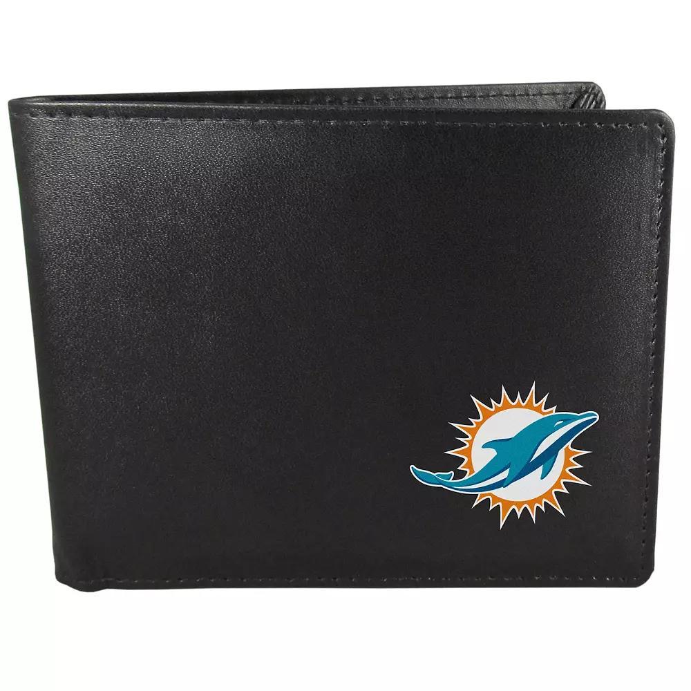 Men's Miami Dolphins Logo Bi-Fold Wallet, Black Product Image