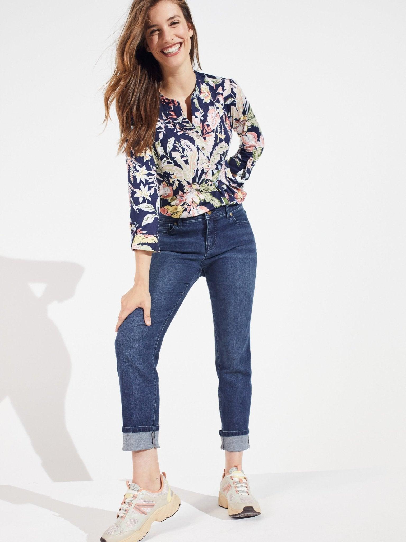 Signature Girlfriend 5 Pocket Jeans With Selvedge Cuff Female Product Image