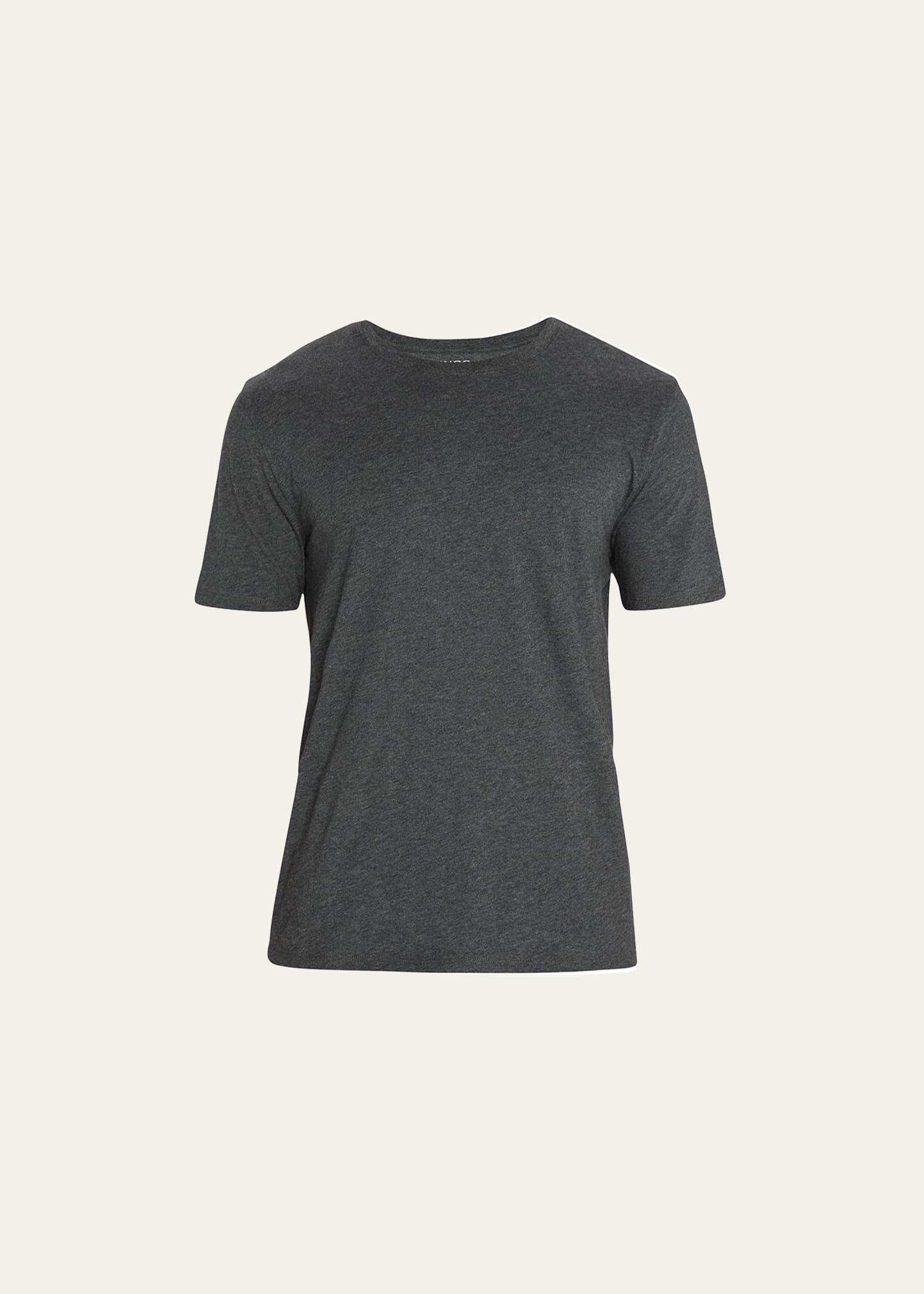 Mens Short-Sleeve Pima Crewneck Jersey T-Shirt, Black Product Image