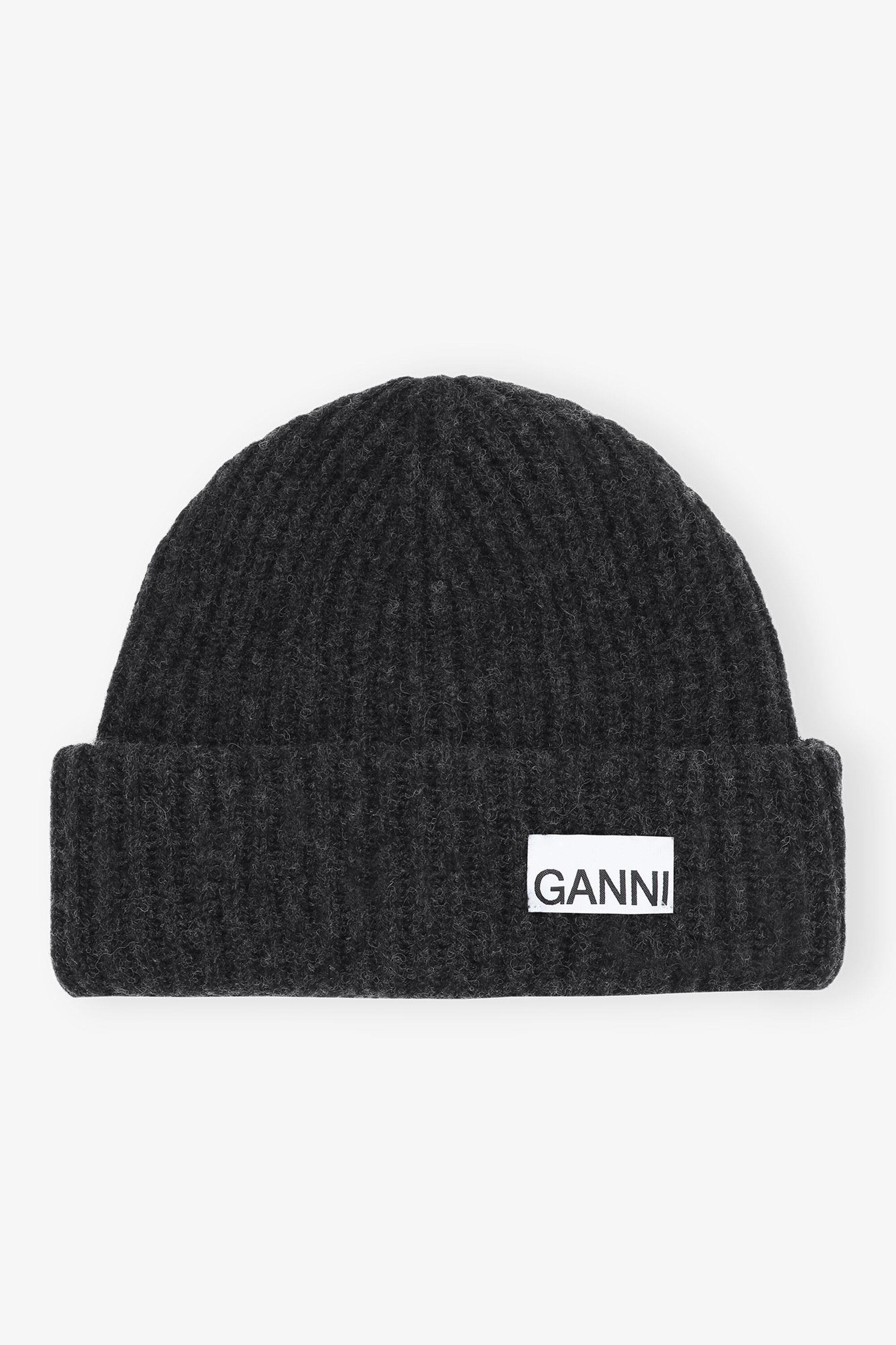 Oversized Wool Rib Knit Beanie Product Image