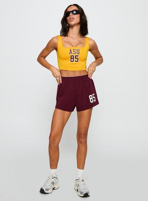ASU Soffee Shorts Maroon Product Image