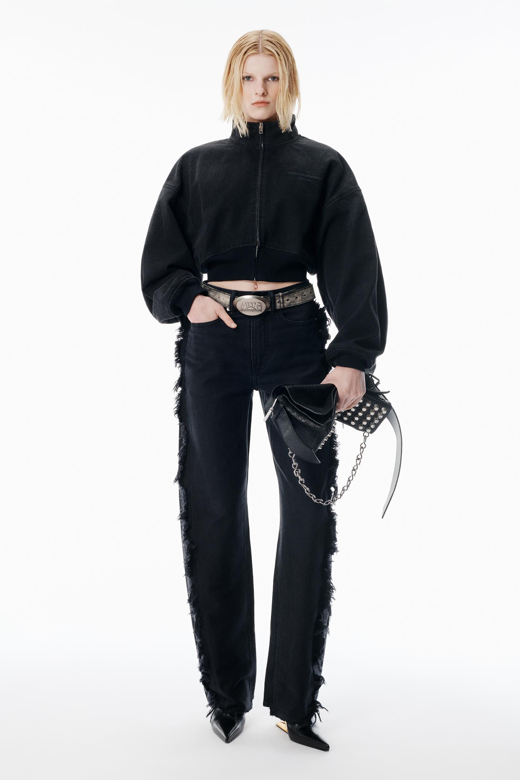 Black Leather Ricco Medium Flap Bag Product Image