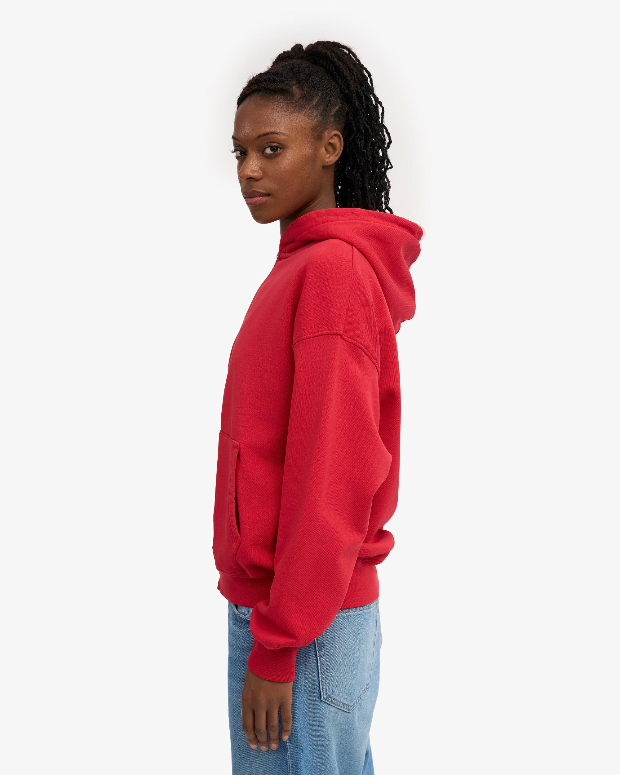 Organic Oversized Zip Hood - Ivory White Product Image