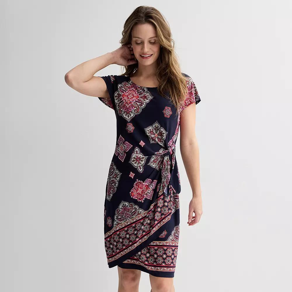 Women's Robbie Bee Sarong Dress, Size: Small, Blue Pink Product Image
