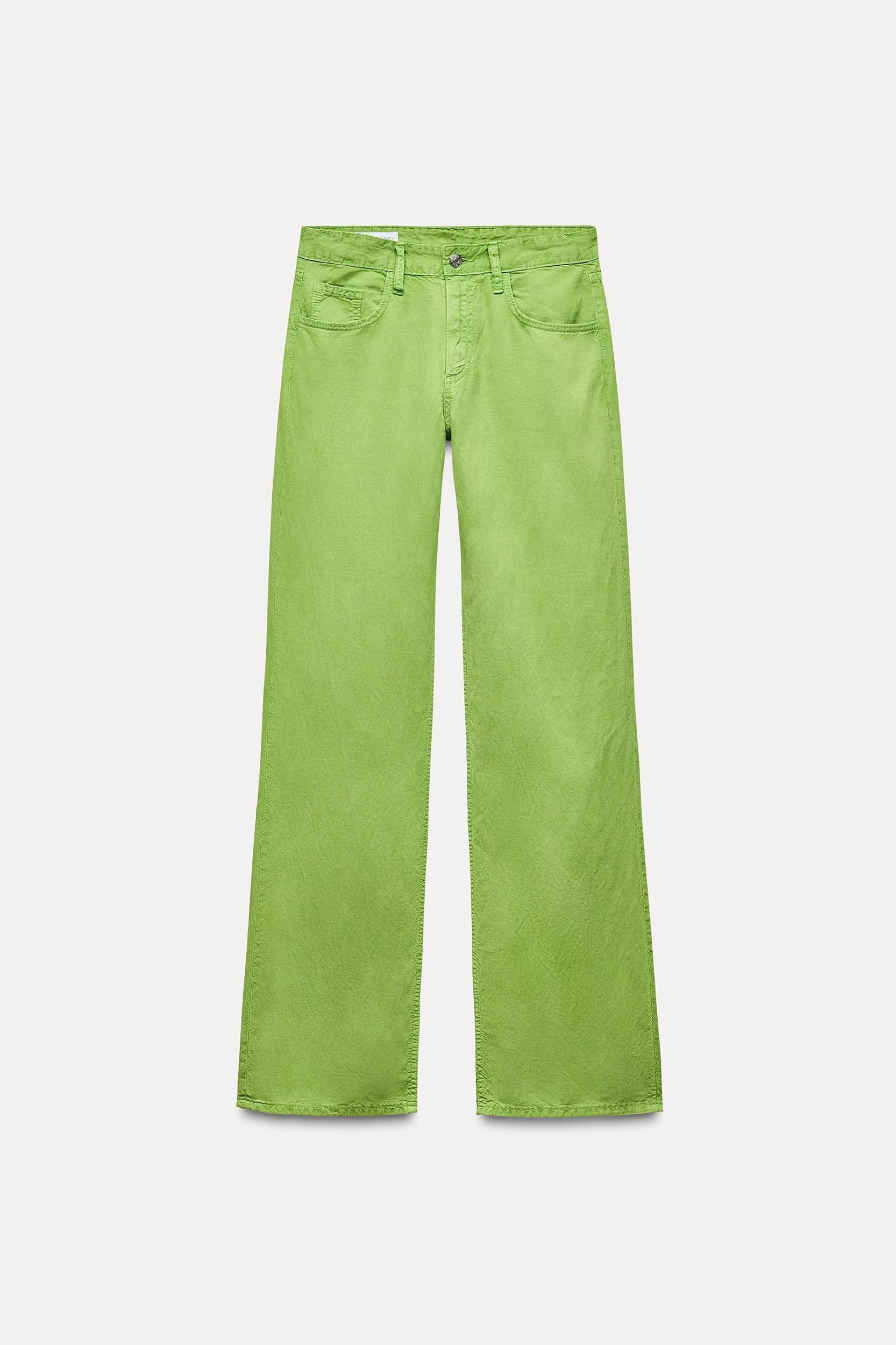 WIDE LEG MID RISE PANTS Product Image