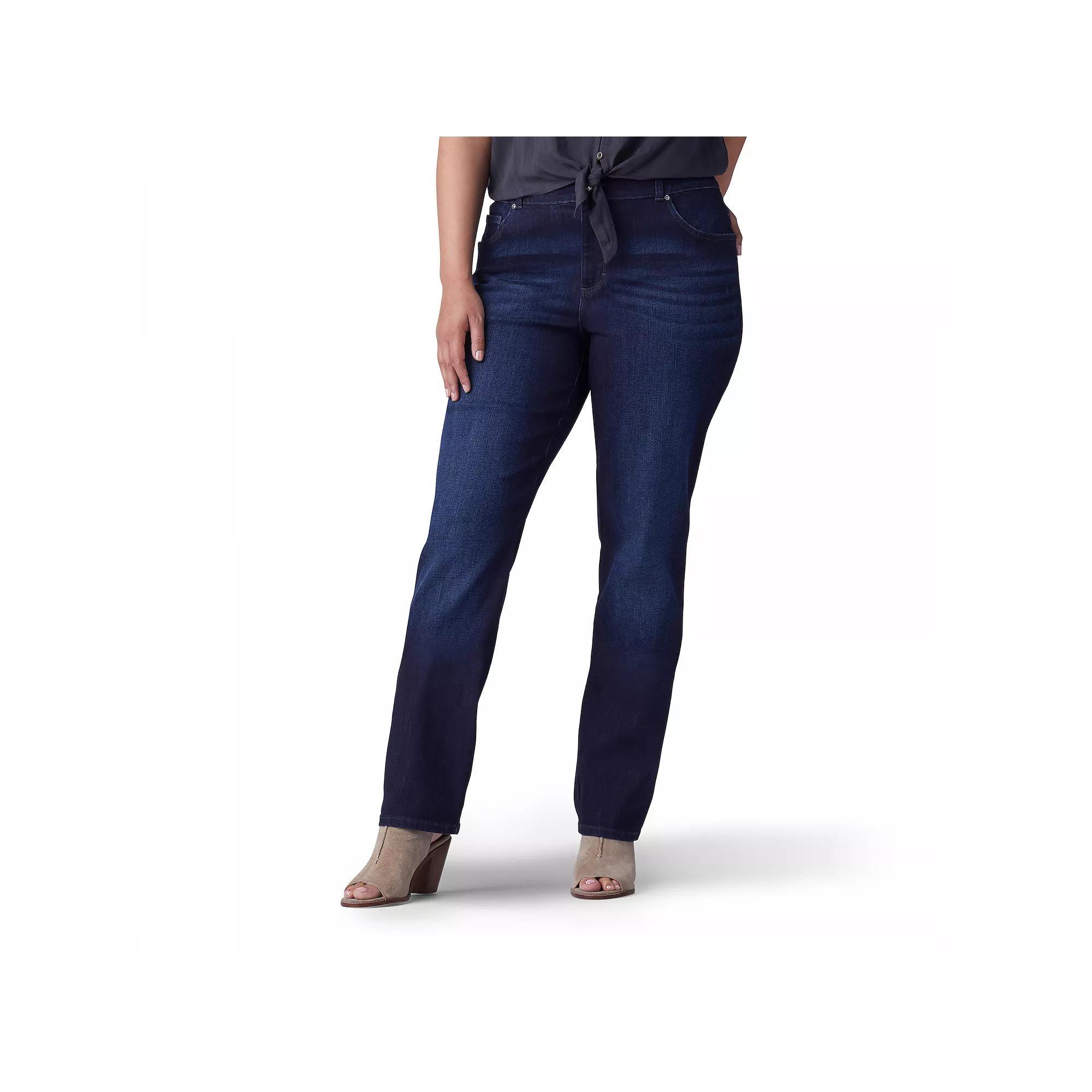 Plus Size Lee® Relaxed Fit Straight-Leg Jeans, Women's, Size: 28 Regular, Niagara Product Image