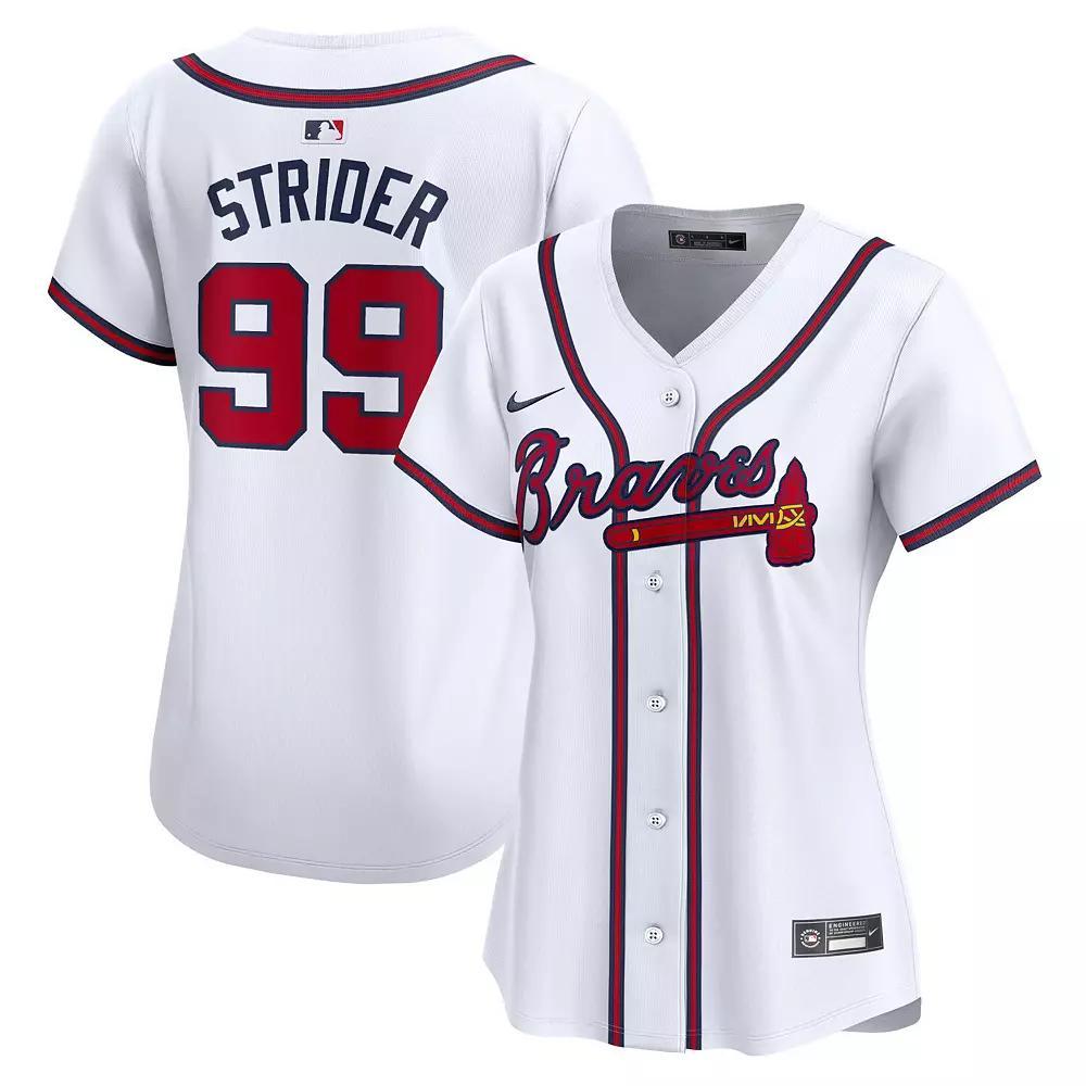 Women's Nike Spencer Strider White Atlanta Braves Home Limited Player Jersey, Size: XL Product Image
