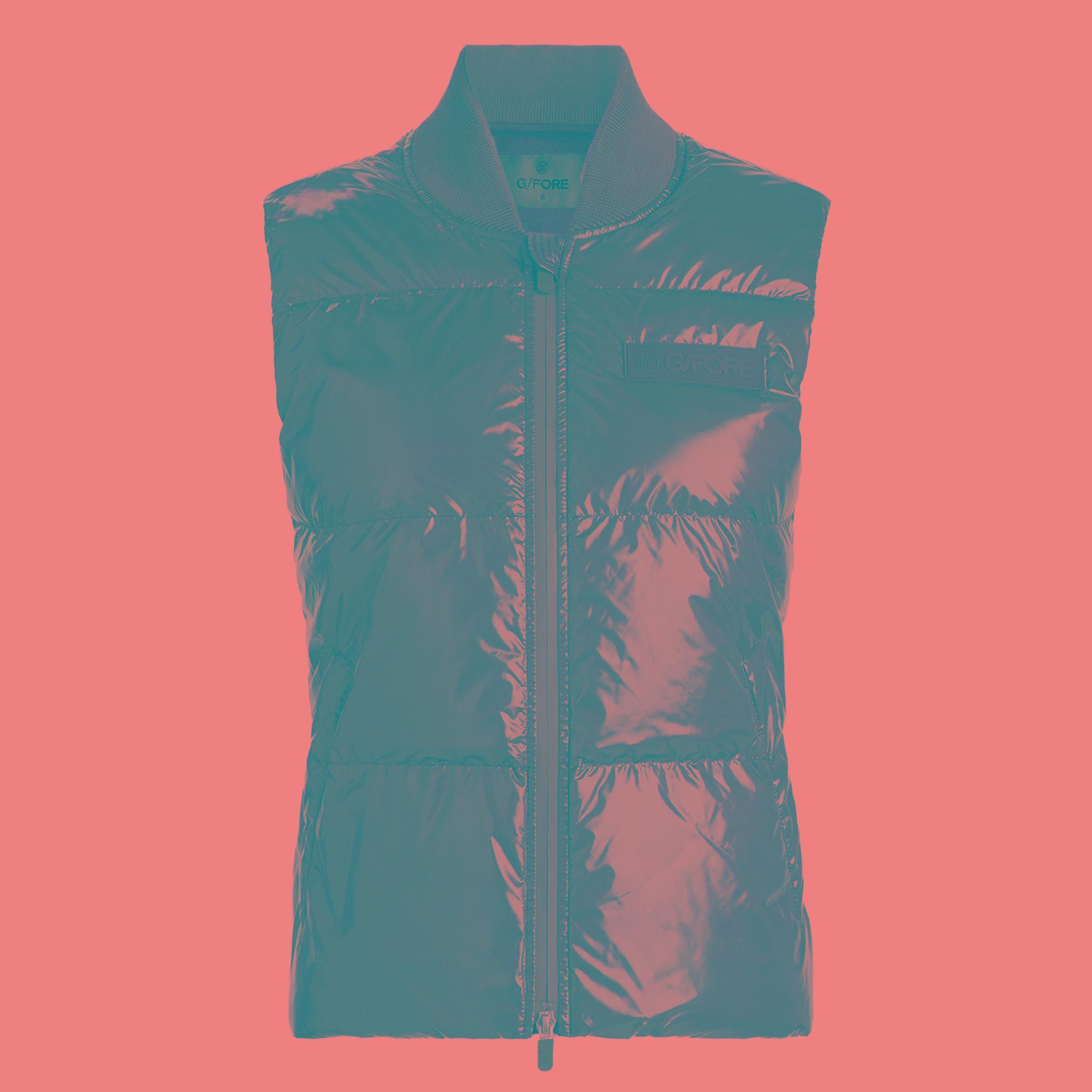 CIRCLE G'S COATED NYLON QUILTED PUFFER VEST Product Image