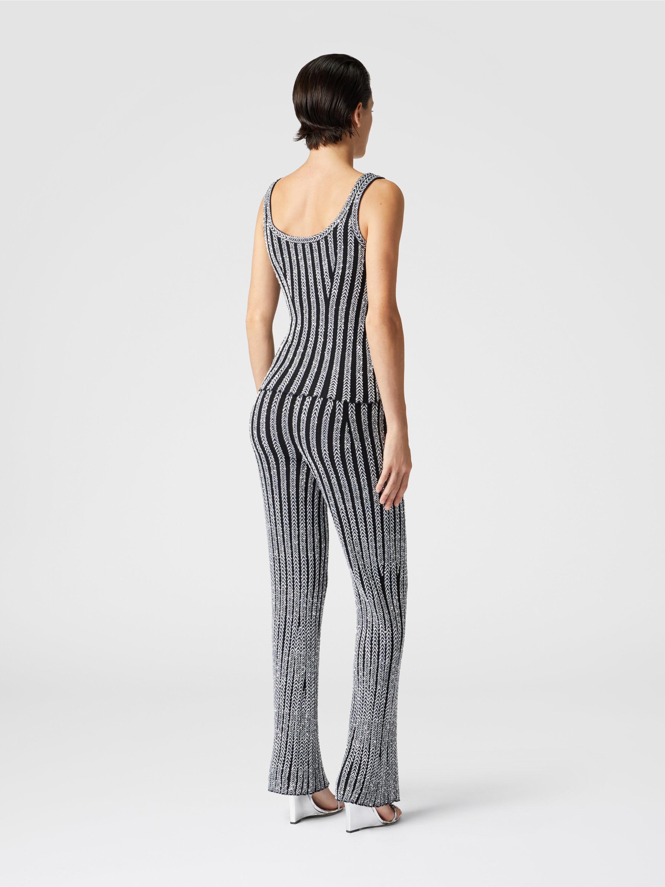 Zig zag ribbed tank top with sequins Product Image