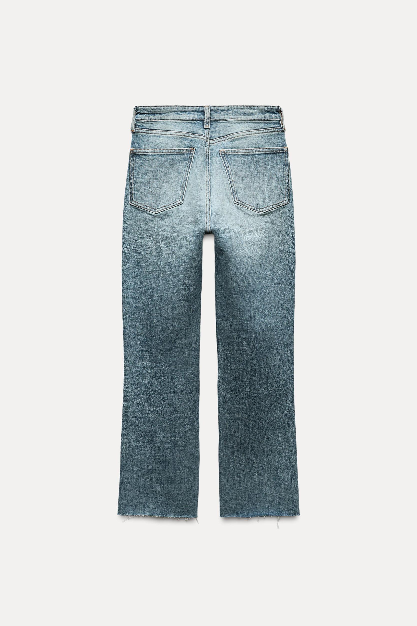 FLARED CROPPED HIGH WAIST TRF JEANS Product Image