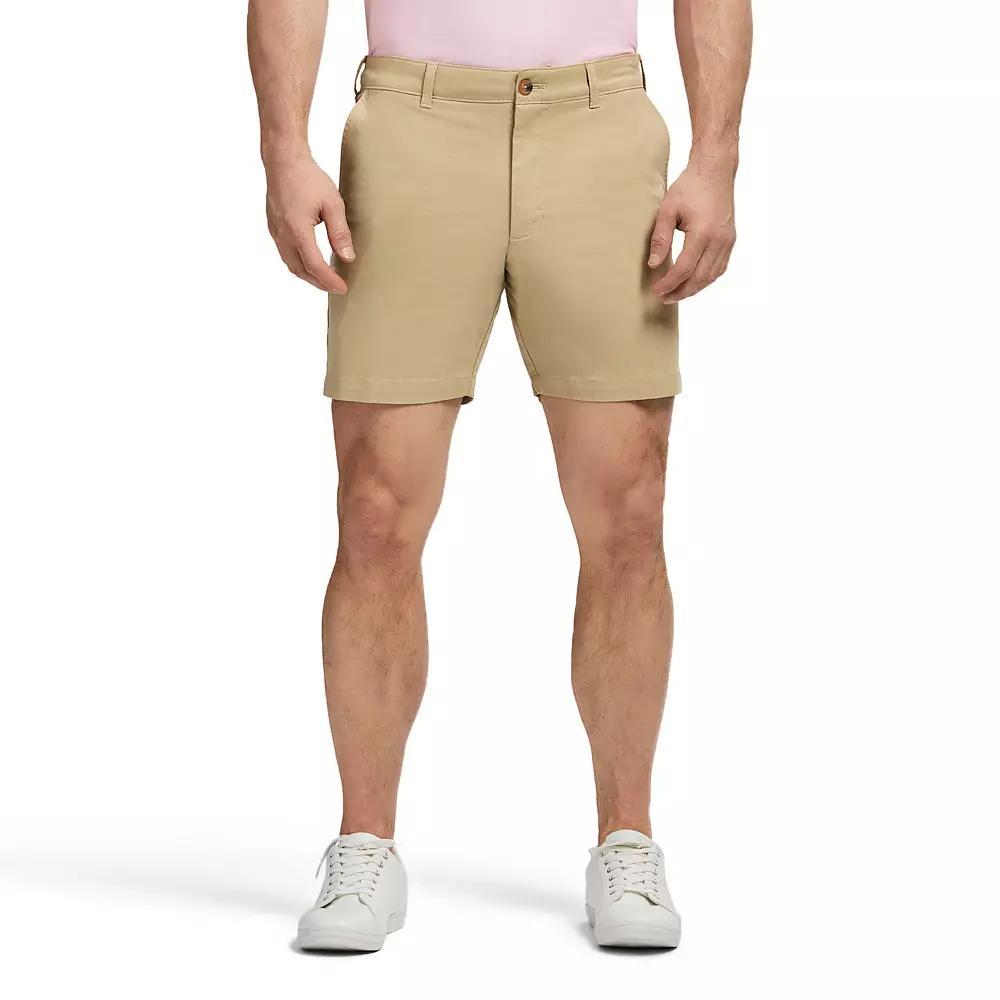 Men's IZOD Saltwater Flat Front Chino Shorts, Size: 31, Pale Green Product Image
