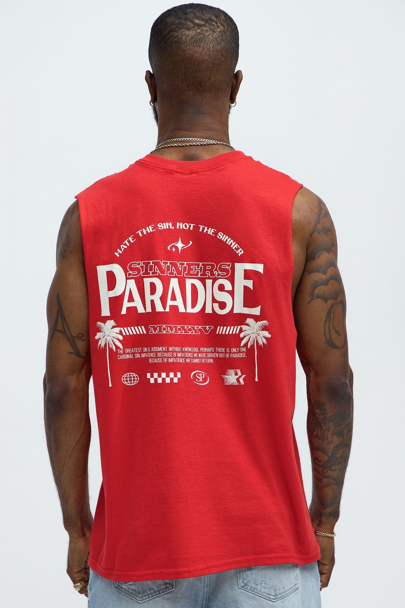 Sinner's Paradise Muscle Tank - Red Product Image