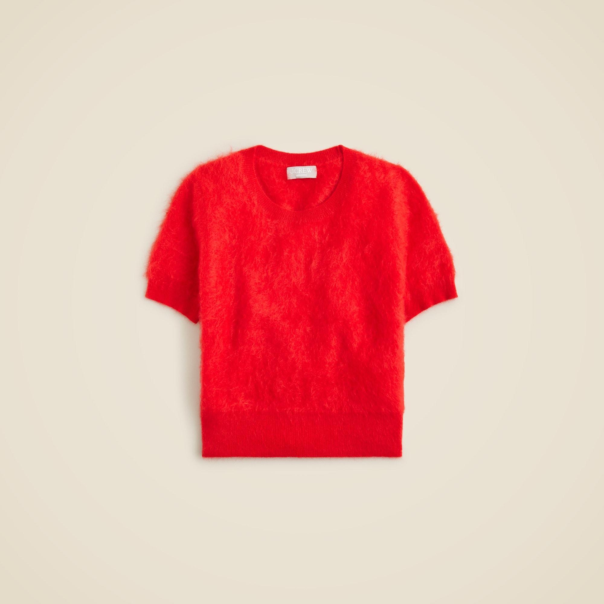 Brushed cashmere T-shirt Product Image