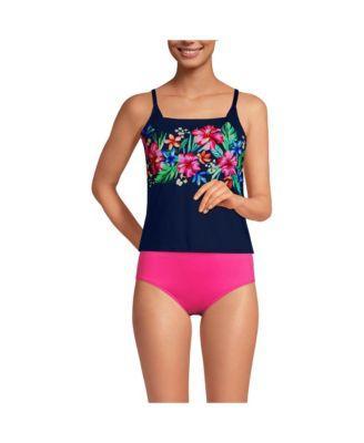 Womens Lands End D-Cup Chlorine Resistant Squareneck Tankini Swimsuit Top Product Image