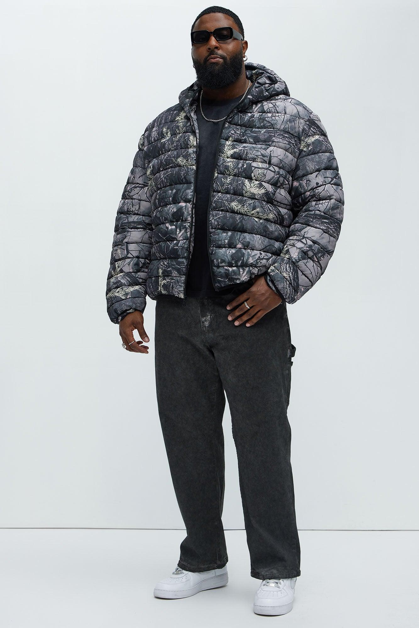 Troop Padded Zip Up Hoodie - Grey/combo Male Product Image