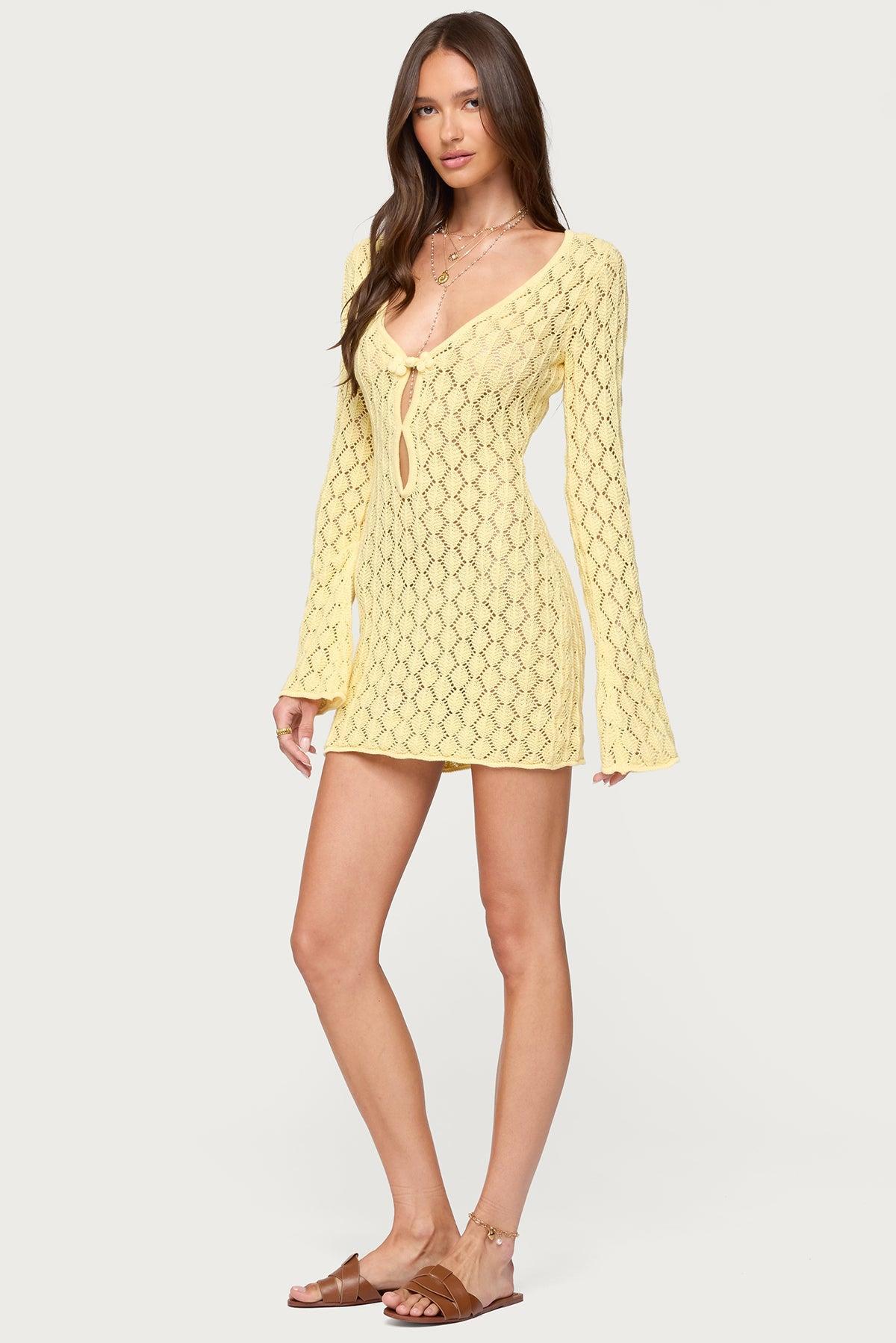 Brie Cut Out Crochet Mini Dress Product Image