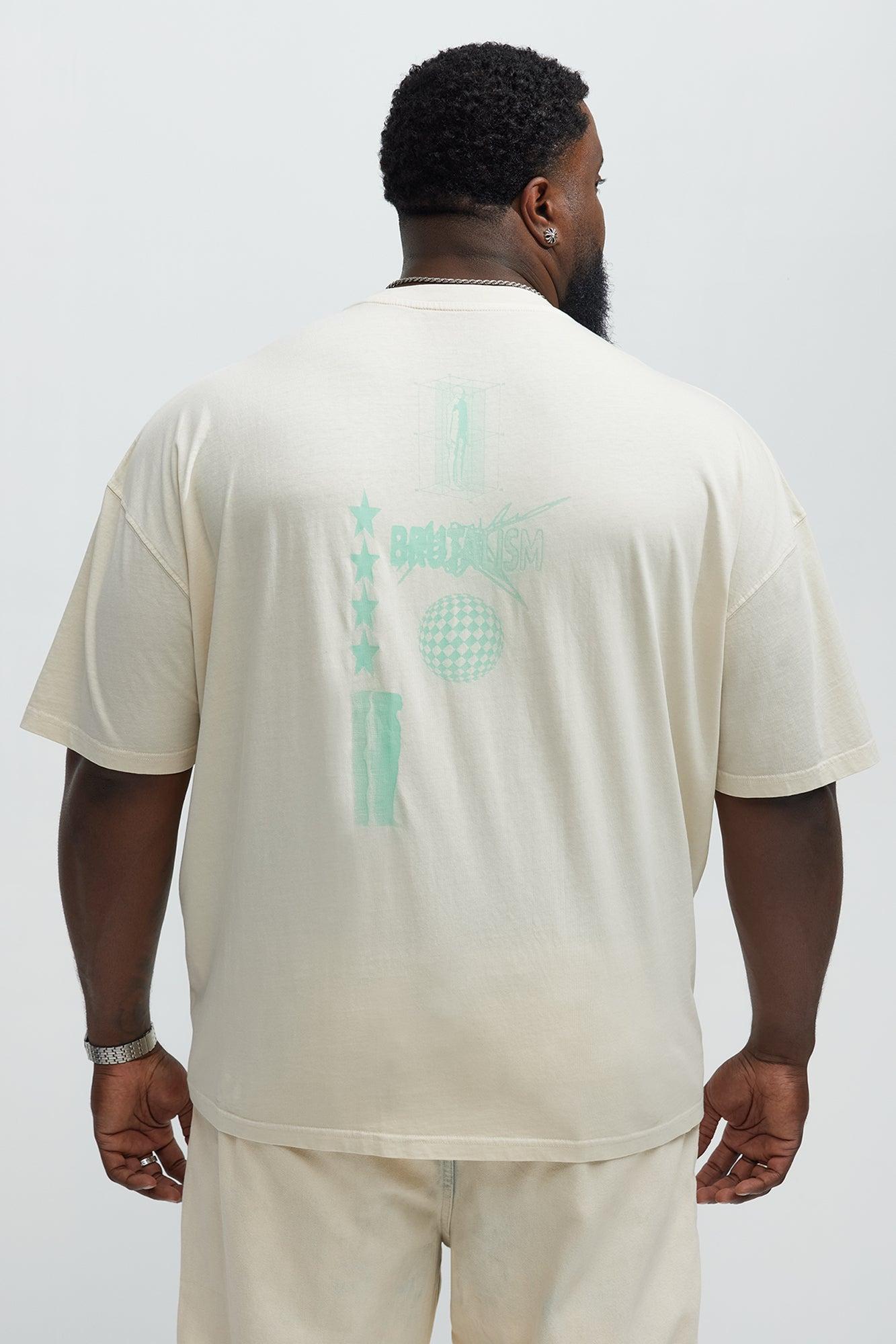 Brutalism Oversized Short Sleeve Tee - Cream Product Image
