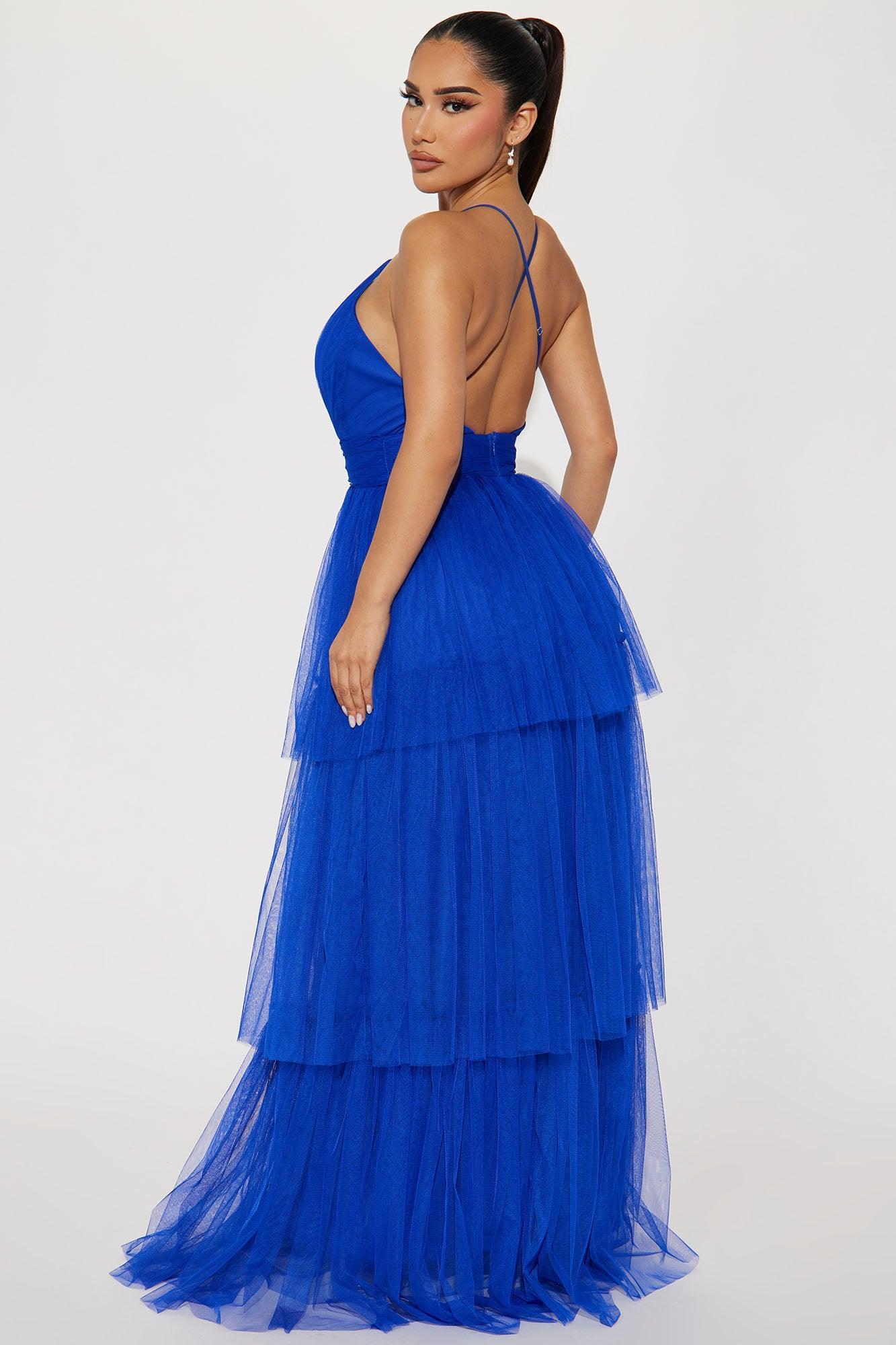 Svana Tulle Maxi Dress - Royal Product Image