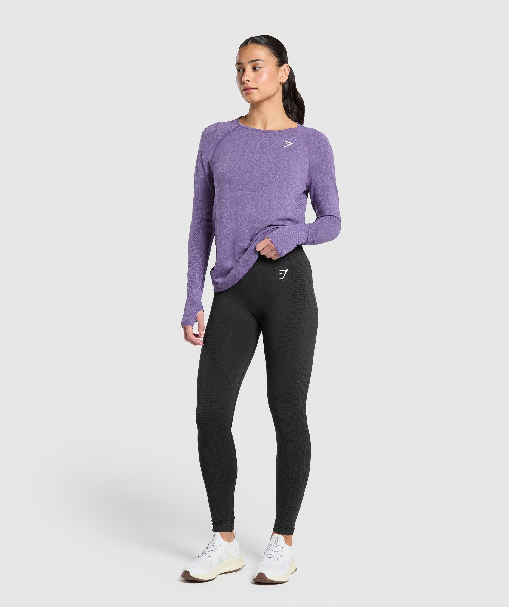 Gymshark Vital Light Long Sleeve Top - Functional Purple/Marl Female Product Image