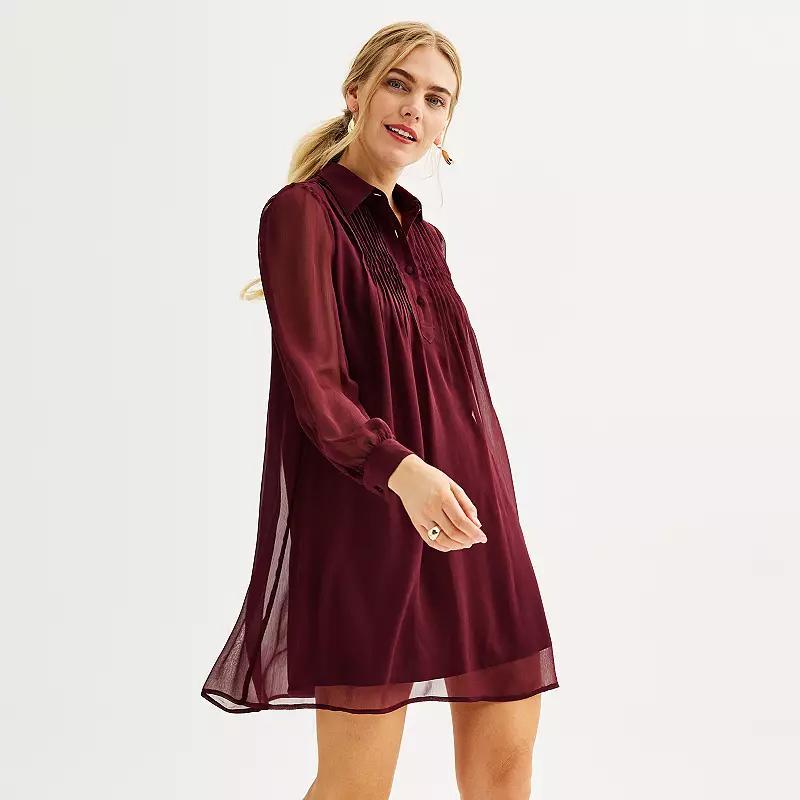 Womens Nine West Swing Pintuck Dress Product Image