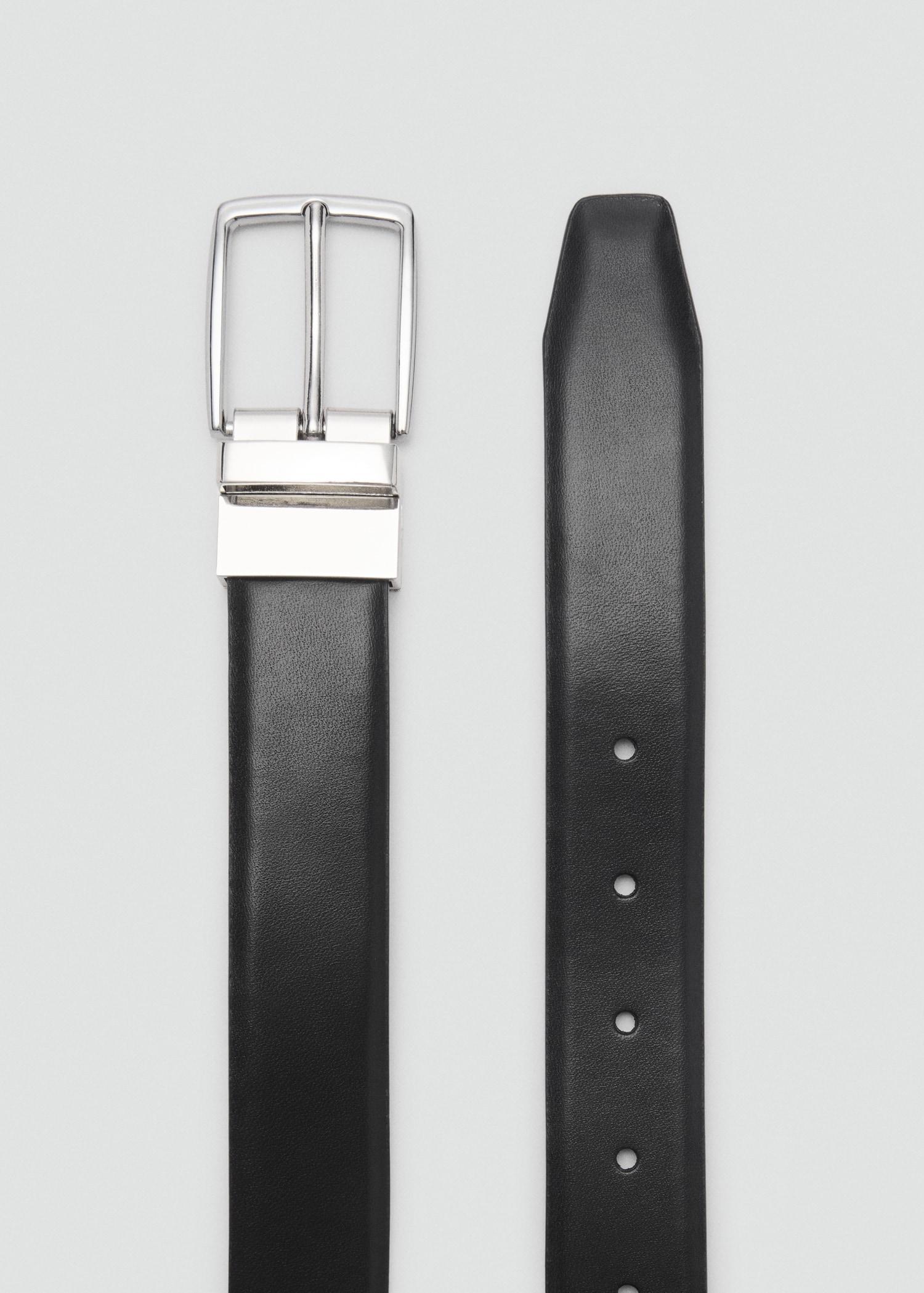 Reversible suit leather belt - Men | MANGO USA Product Image
