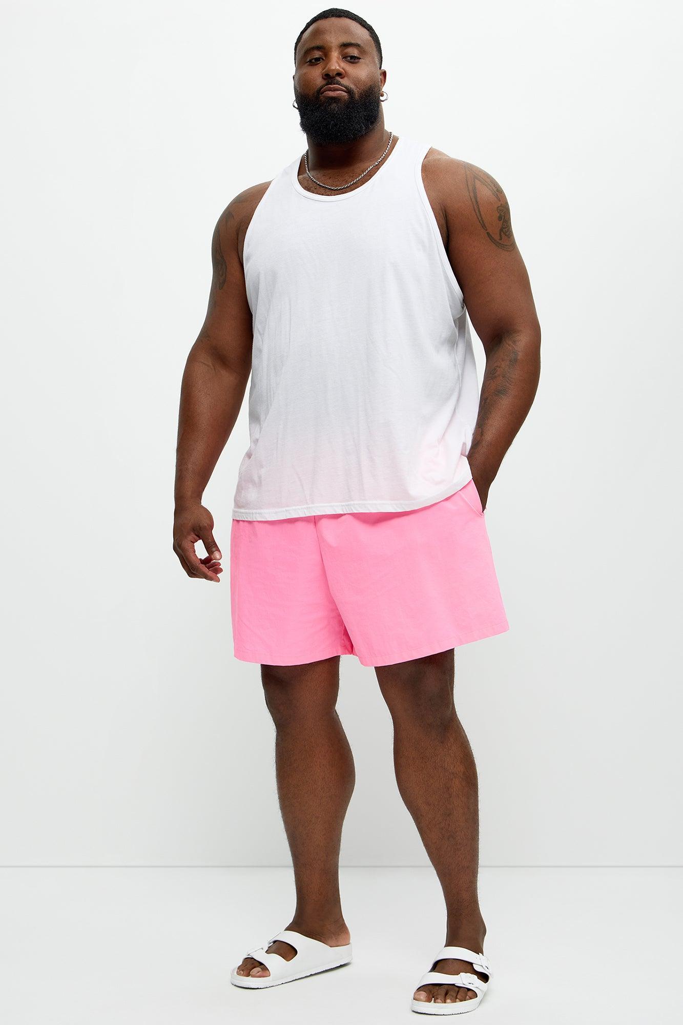 Side Taping Swim Classic Trunk - Pink Product Image