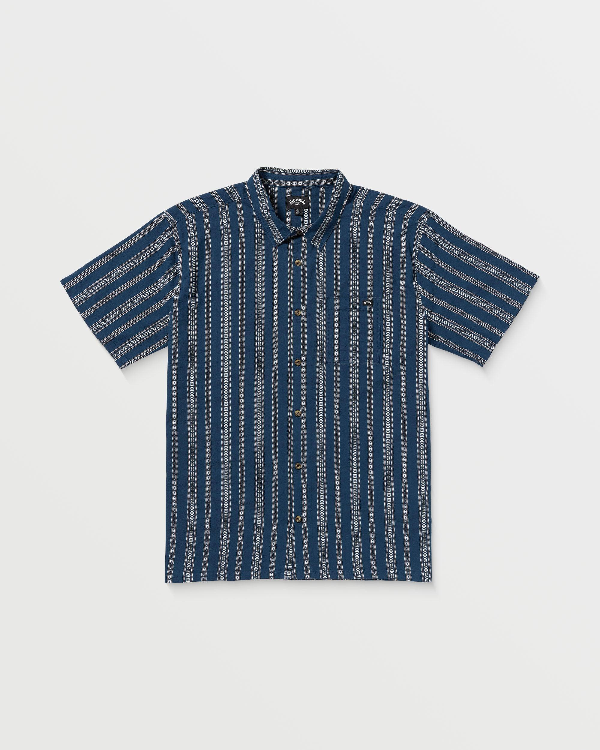 Sundays Jacquard Short Sleeve Shirt - Midnight Male Product Image
