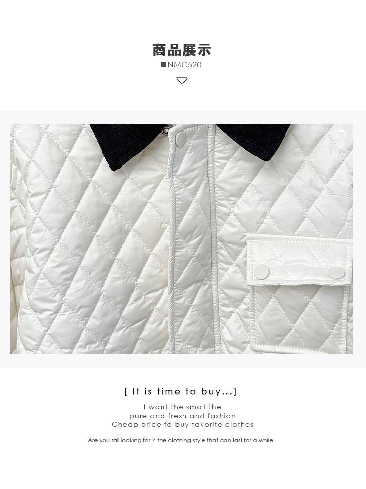 Collared Quilted Jacket Product Image