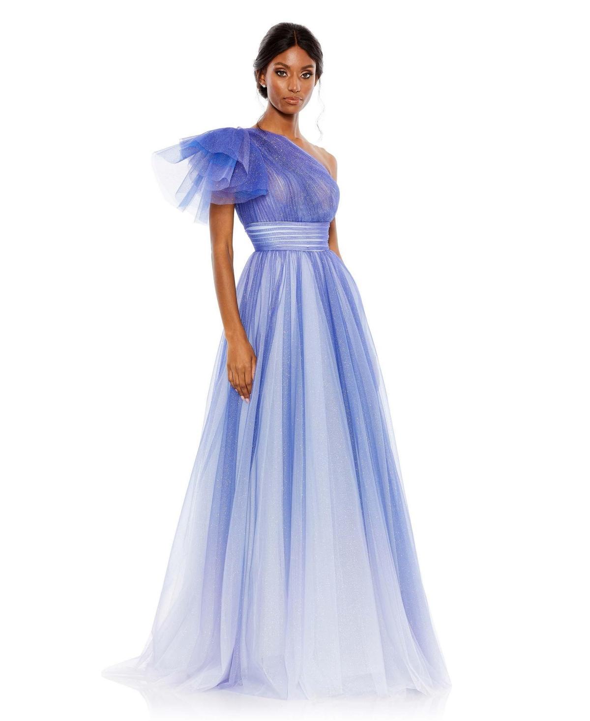 Womens Ieena Asymmetric Degrad Fit & Flare Ball Gown Product Image