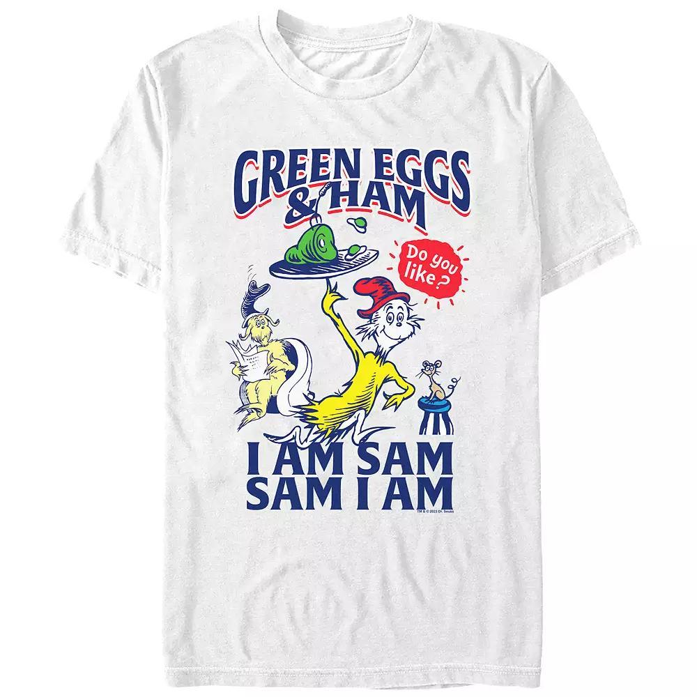 Men's Dr. Seuss Green Eggs And Ham Do you Like Them? Graphic Tee, Size: XS, White Product Image