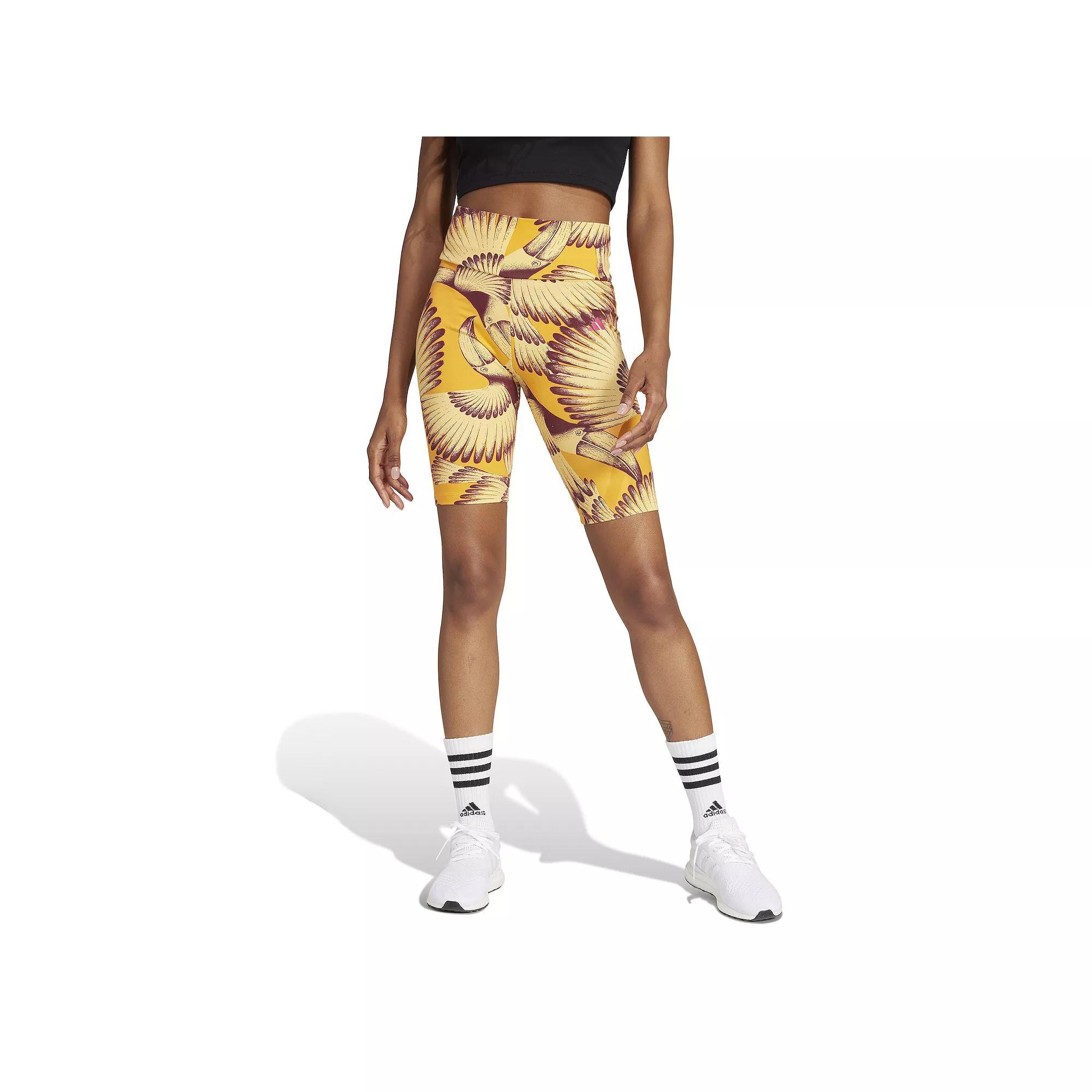 Women's adidas x FARM Training Shorts, Size: XL, Semi Spark Orange Red Product Image