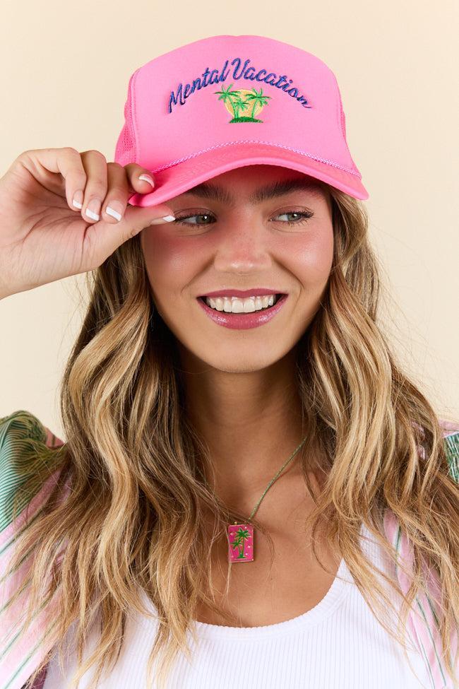 Mental Vacation Pink Trucker Hat SALE Product Image
